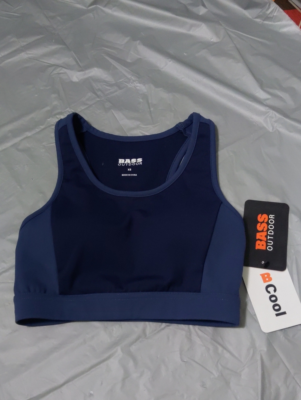 BASS Outdoor Women's Navy Two-Tone Sports Bra